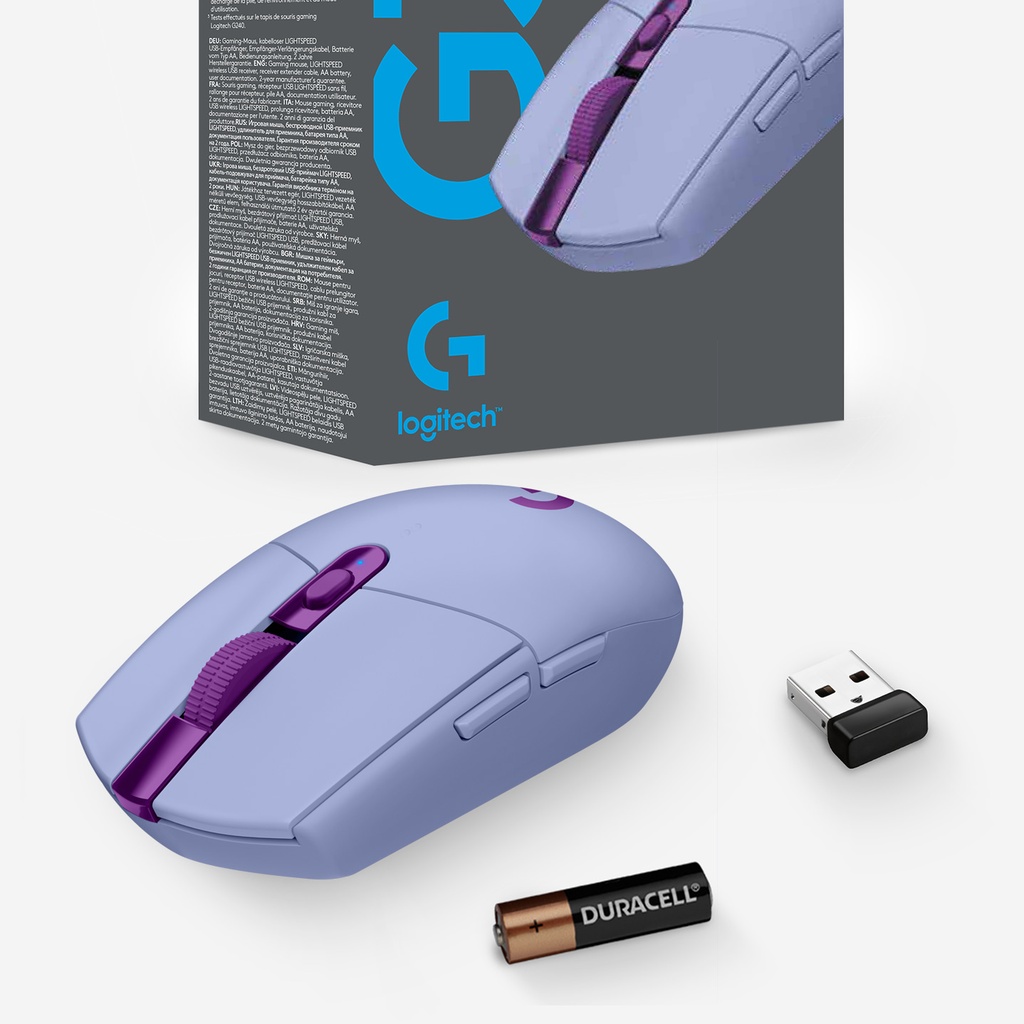 Mouse Gaming Inalámbrico Logitech G G305 Lila