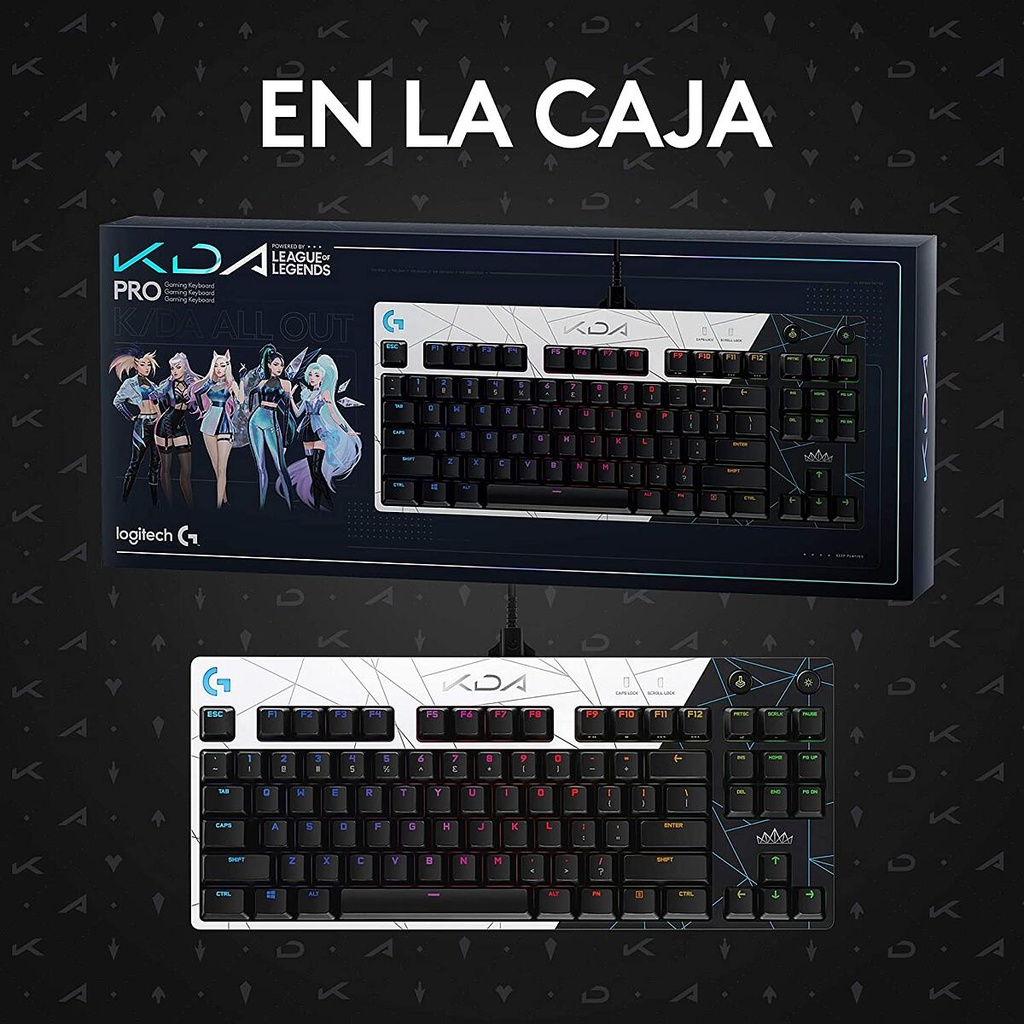 Teclado Gaming Mecánico Logitech G Pro K/DA