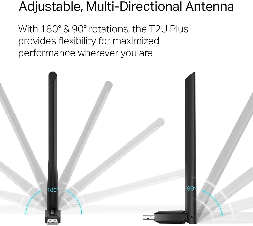 Receptor Wi-Fi USB TP-Link AC600 Archer T2U Plus