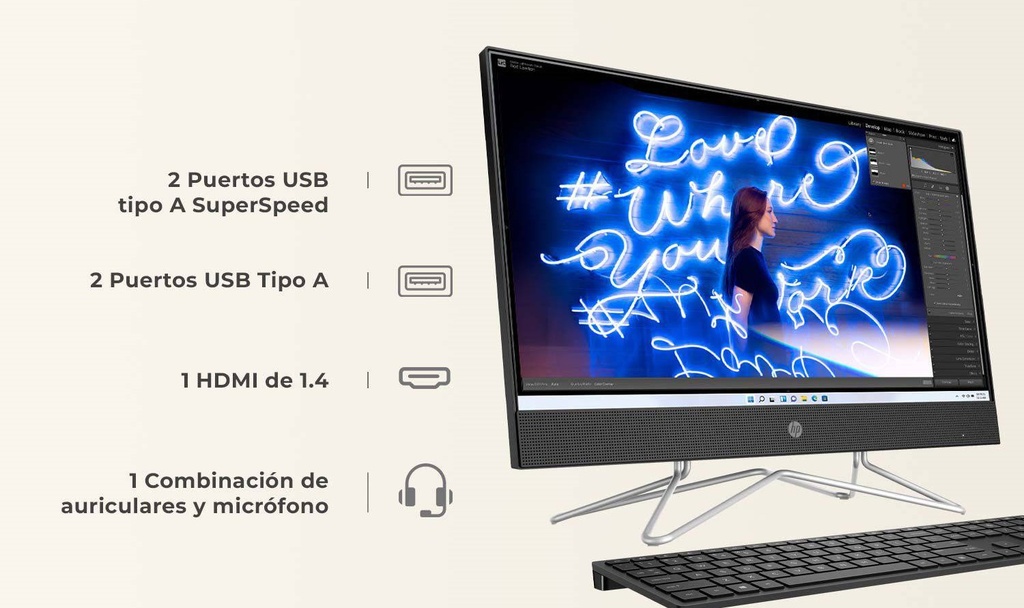 Computadora de Escritorio Todo en Uno HP 24-df1517la