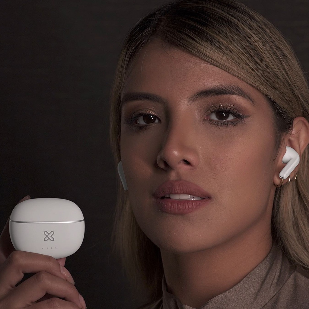 Audífonos Bluetooth Klip Xtreme EdgebudsPro Blancos