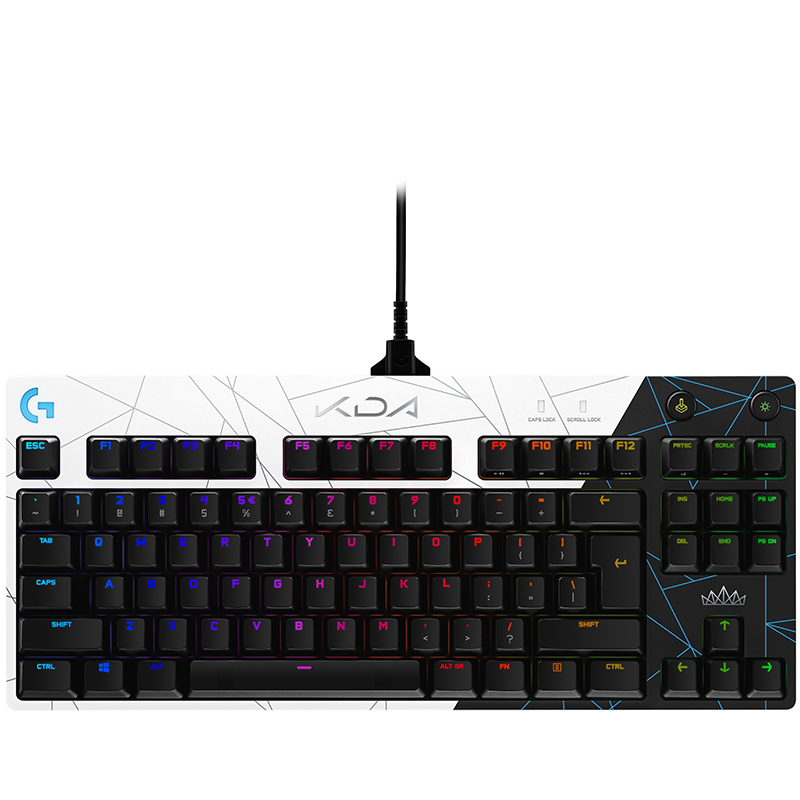 ​Teclado Gamer Mecánico Logitech G Pro K/DA Negro/Blanco