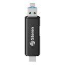 Lector microSD/ USB 3 en 1 OTG Steren