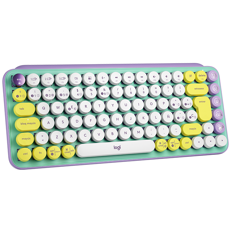 ​Teclado Mecánico Bluetooth Logitech Pop Keys Daydream Morado