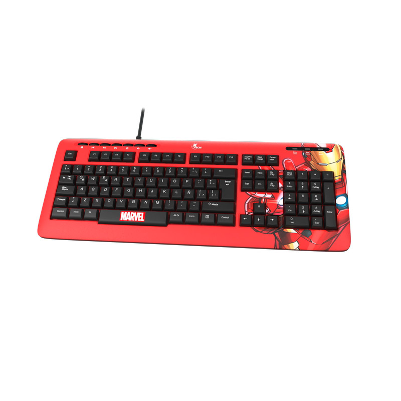 Teclado Xtech con Cable Edición Marvel Iron Man