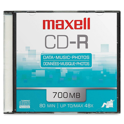 [648290] Disco CD-R 700 Slim Case 48X Maxell en Cajita de Plástico