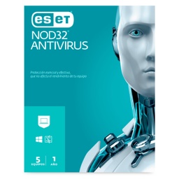 [ENABX'HP1'5PTP] Licencia de Antivirus Eset Nod32 de 1 Año para 5 Equipos